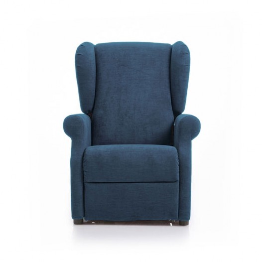 Poltrona da riposo e relax, schienale alto cm 104, 2 tonalità di grigio,  verde, azzurro, senape