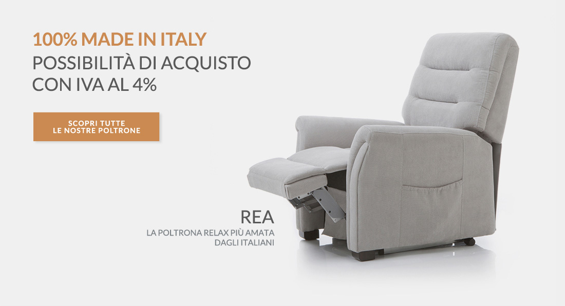 Poltrona Relax 100% made in Italy con IVA agevolata al 4%
